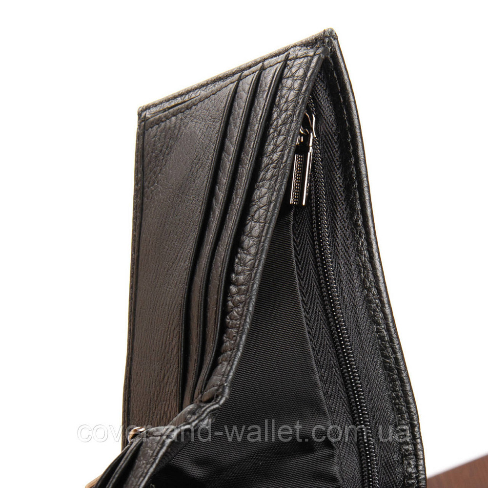 Маленький чоловічий гаманець затискач на багато карток чорного кольору Bretton Київ - фото 6