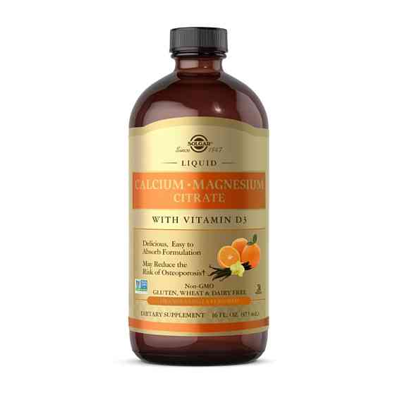 Liquid Calcium Magnesium Citrate with Vitamin D3 - 473ml Natural Orange-Vanilla Луцьк