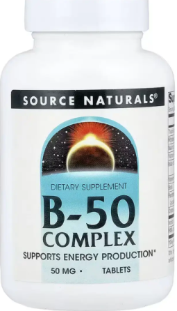 Витамины B-50 Source Naturals Vitamin B-50 Complex 50мг 50 таб Киев