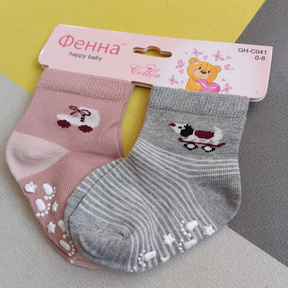 Котоновые носки с тормозками 0-8 м Киев - изображение 2