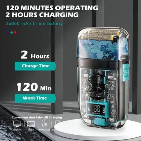 Аккумуляторная электробритва мужская от USB VRG V352 | Мужской шейвер для бороды Киев