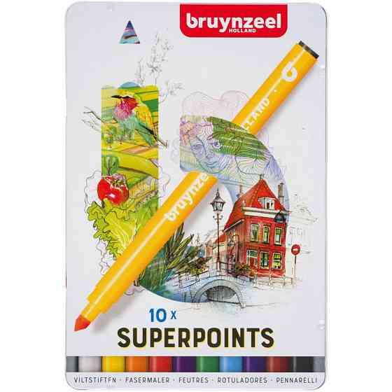 Набор цветных фломастеров EXPRESSION, 10шт Bruynzeel Киев