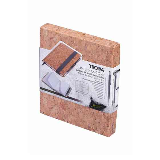 Блокнот с шариковой ручкой Troika Slim кошка Ровно