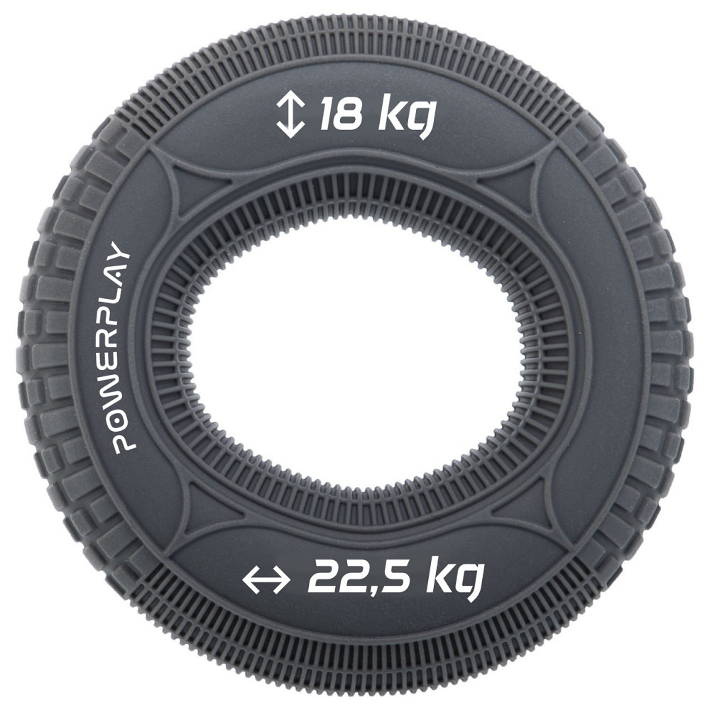Еспандер кистьовий силіконовий PowerPlay PP-4330 Hand Grip Loops Medium 18-22,5 кг. Сірий Каменское - изображение 1