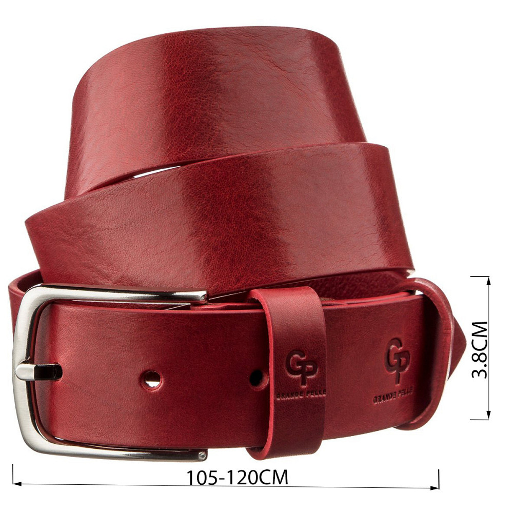Ремень женский кожаный GRANDE PELLE 11262 Красный Киев - изображение 7