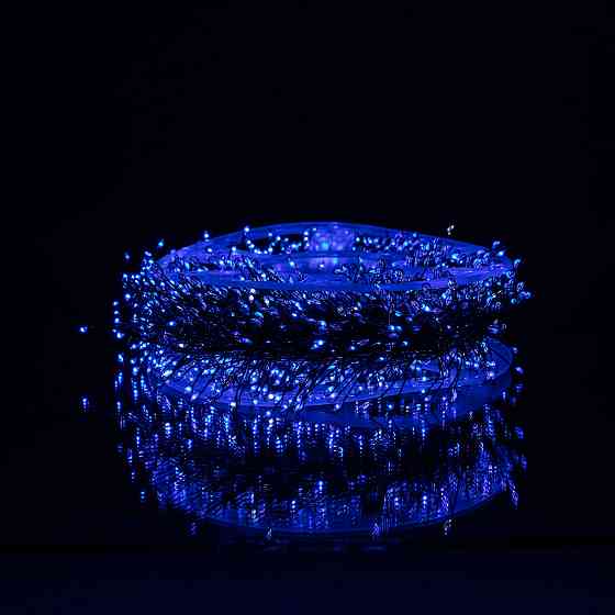 Новорічна гірлянда Хвойна лапа кімнатна роса 100 м 3000 LED зелений провід Синє сяйво D3000L100MGBL Коломыя