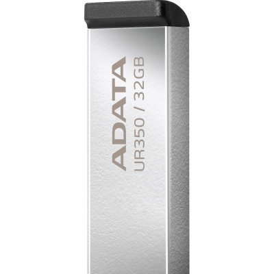 USB флеш накопитель ADATA 32GB UR350 Silver-Black USB 3.2 (UR350-32G-RSR/BK) Винница - изображение 3
