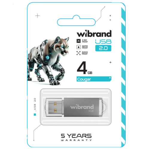 Флешка 4Гб USB 2.0 срібло Cougar Wibrand Житомир