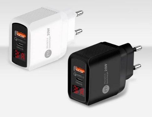 СЗУ Сетевое зарядное устройство PD PKG034, 2*USB, QC3.0, 25W, LED Днепр - изображение 1