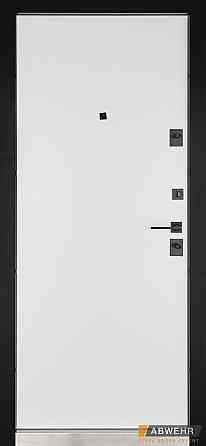 Двери входные, квартирные ABWEHR. Модель 515/0 STELLA. Цвет Черная текстура/белый супермат. Киев