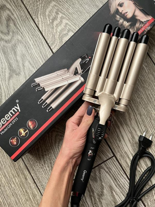 Плойка-щипцы для волос Gemei GM-2933, керамическое покрытие, 2 температурных режима, до 210°C, 45 Вт Одесса - изображение 3