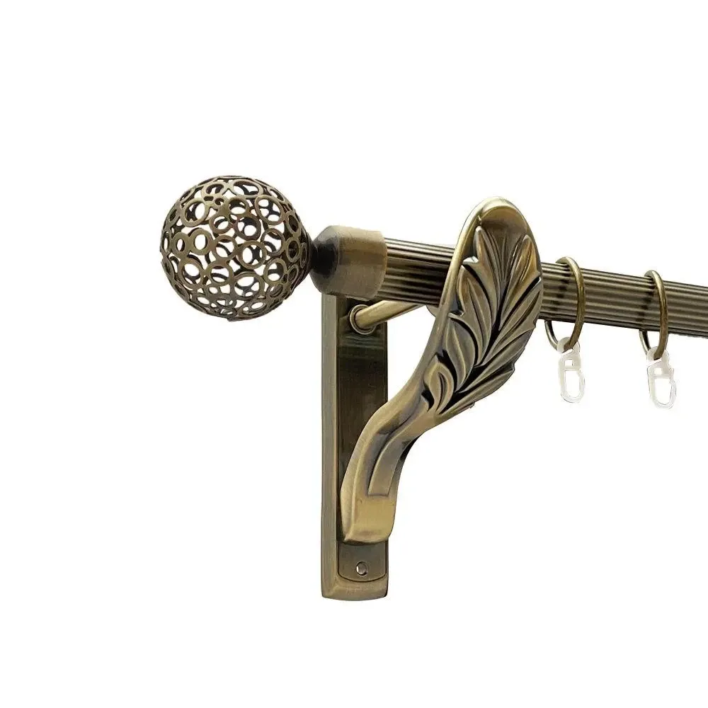 Карниз Orvit Савона металевий однорядний ретро рифлена труба кільце металеве Антик 25 мм 160 см (00-00016642) Львов - изображение 1