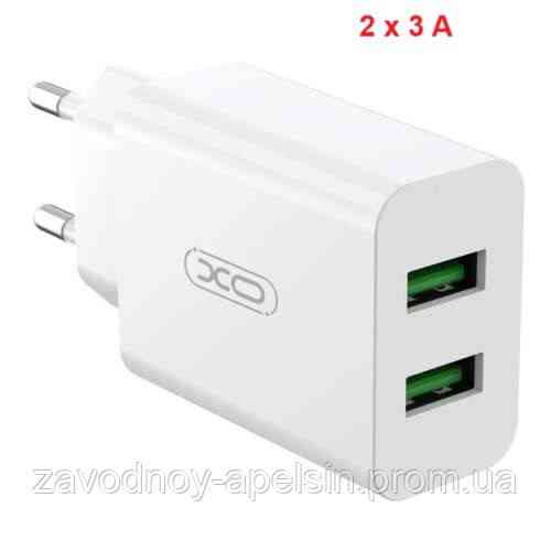 Мережевий адаптер Блок Швидке Заряджання 2 USB 3 A (XO) Одеса