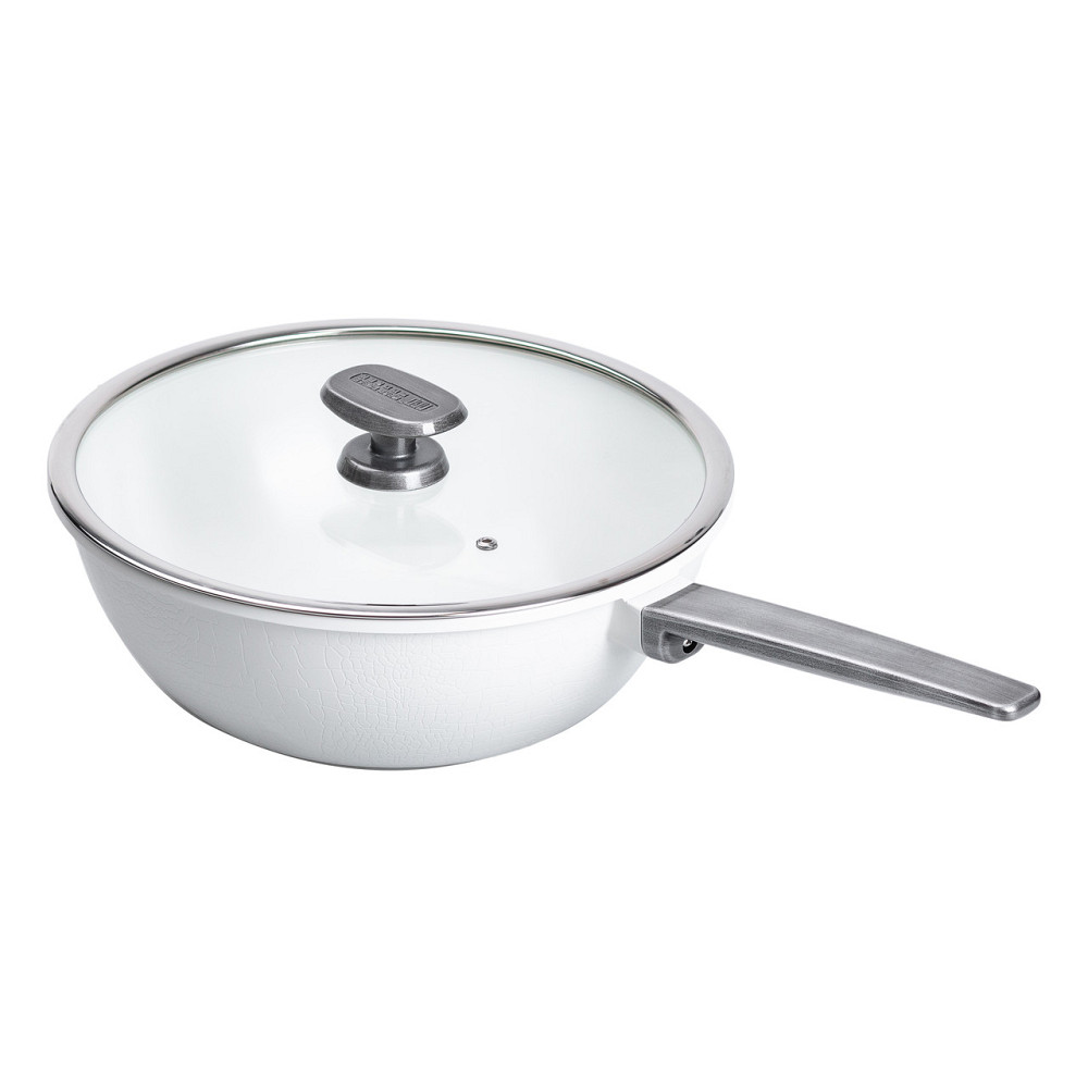 Алюмінієва сковорода 5.6 л з керамічним покриттям антипригарним Ø 30 см Біла MGC HP-4-460W Коломия - фото 5