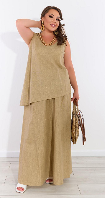 Лляний костюм великого розміру (52) Київ - фото 4