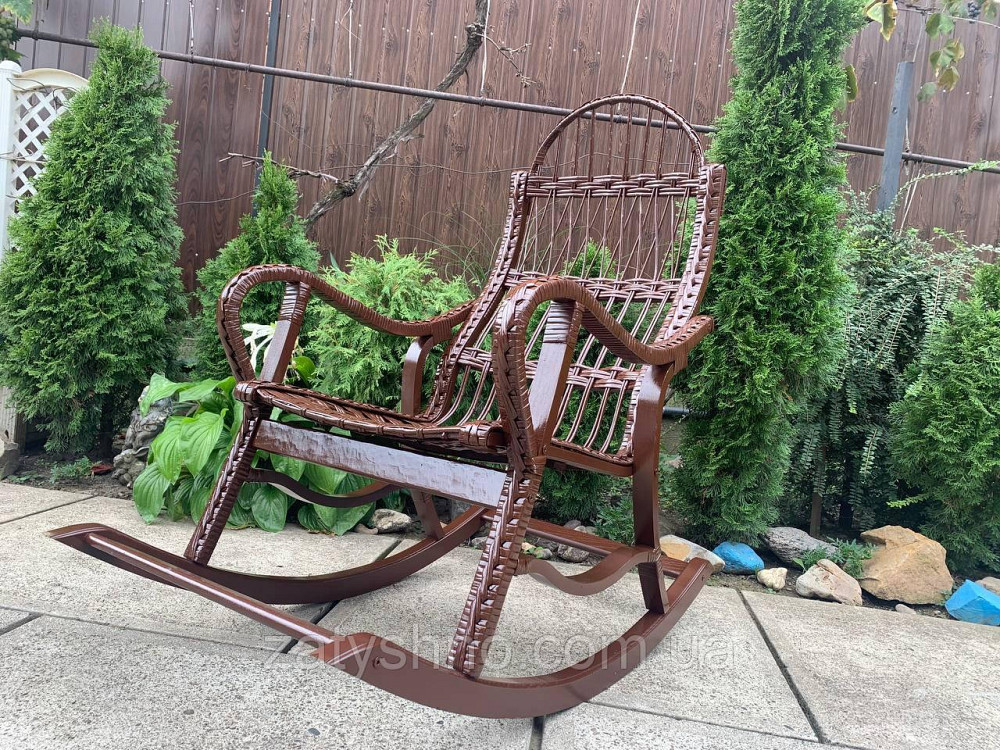 Кресло-качалка плетеное, крашенное Киев - изображение 7