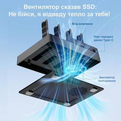 Док-станція для накопичувачів Maiwo 4*NVMe M.2 SSD Key M/B+M to USB4.0 USB-C 40Gbps (K3015P4) Вінниця - фото 8