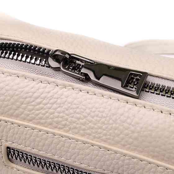 Компактна сумка жіноча з трендовим декором з натуральної шкіри Vintage 22923 Білий Київ