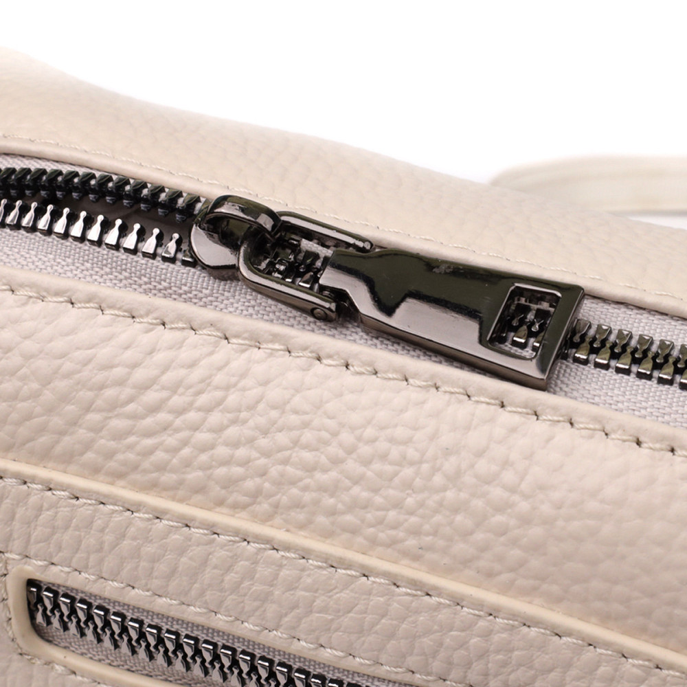 Компактна сумка жіноча з трендовим декором з натуральної шкіри Vintage 22923 Білий Київ - фото 5