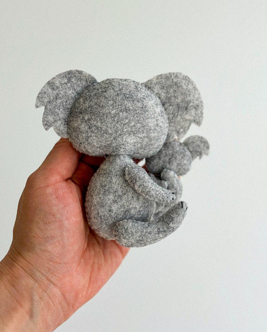 М’яка фетрова іграшка коала ручної роботи – безпечна розвиваюча іграшка Київ - фото 5