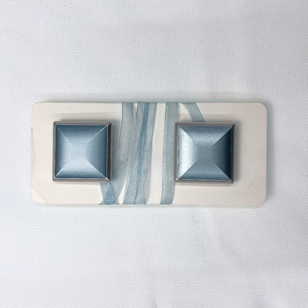 Магниты для штор и гардин Квадрат двусторонние набор 2 шт Голубой с серым (81-138) Киев - изображение 6