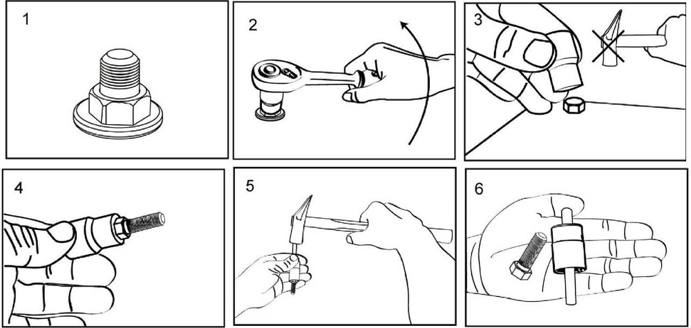 Набір головок-екстракторів для пошкоджених болтів та гайок 3/8" 11 пр Одеса - фото 2