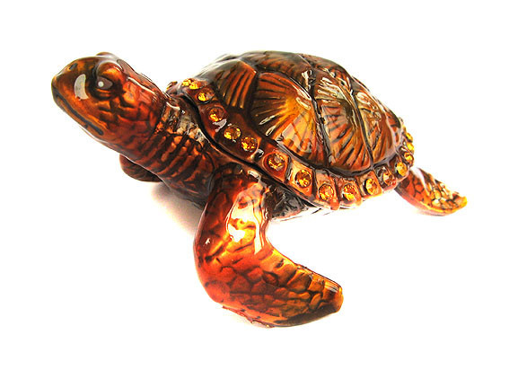 Шкатулка Черепаха из металла со стразами Киев - изображение 2