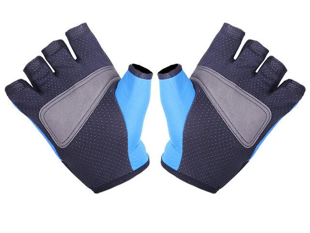 Мотоперчатки всесезонные без пальцев YM001-15 size L мембрана карбон на липучке синие Мукачево - изображение 2