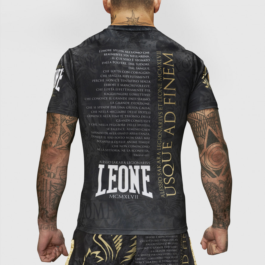 Рашгард із коротким рукавом Leone Legionarivs Black 2XL Каменское - изображение 4