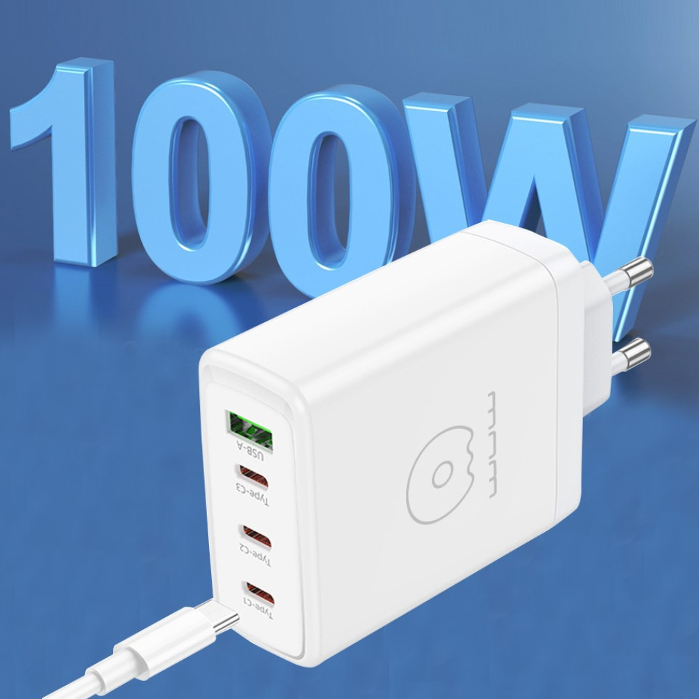 Мережевий зарядний пристрій WUW-C158 1USB 3Type-C PD100W white WUW-C158 Одеса - фото 4
