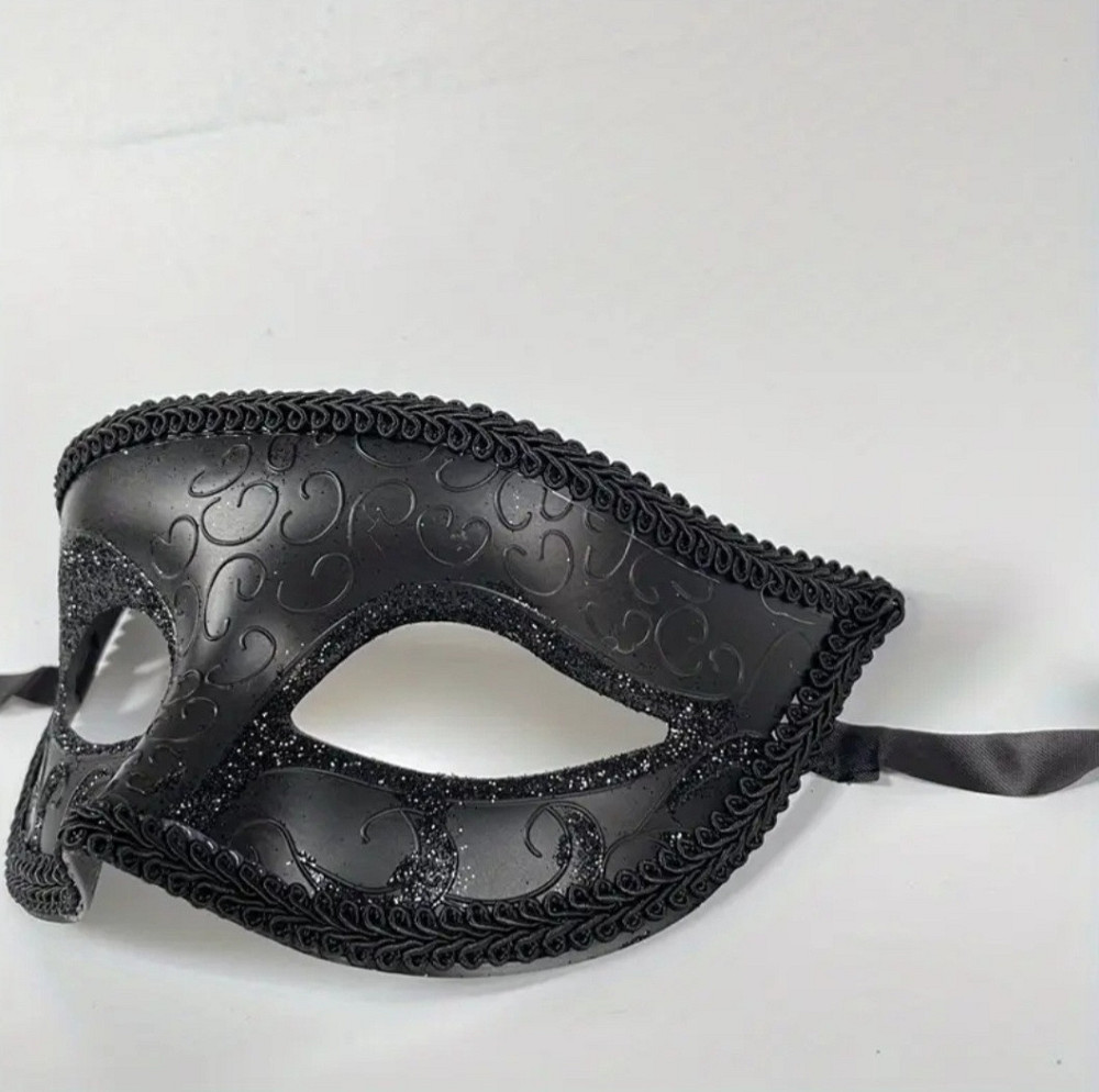 Маска карнавальная пластиковая унисекс one size черный Киев - изображение 2