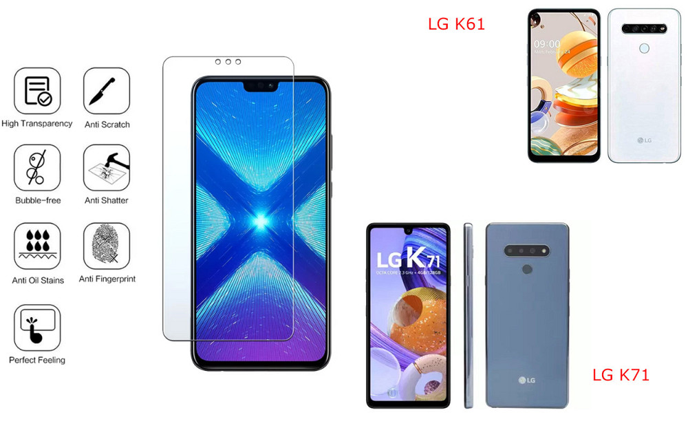 Защитное стекло NeoGlass для LG K61, LG K71 – ультрапрозрачное и устойчивое Киев - изображение 4