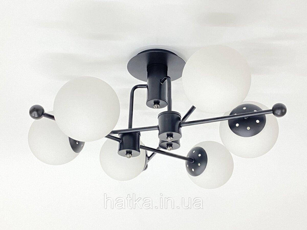 Потолочная люстра на 6 плафонов 91193A/6 черная Киев - изображение 1