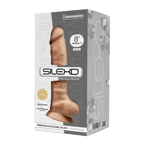 Фалоімітатор SilexD Vetus Flesh (MODEL 1 size 8in), двошаровий, силікон + Silexpan, діаметр 4,2см Sex Aura Київ