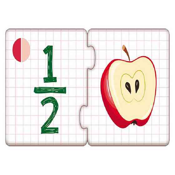 Дитячі розвиваючі пазли-половинки "Вивчаємо дроби" 1214004 укр. мовою Вінниця