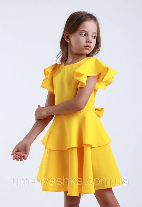 Жовте нарядне плаття на дівчинку костюм Сонечко, Курчатко, Качечка, Кульбабка Кривий Ріг - фото 2