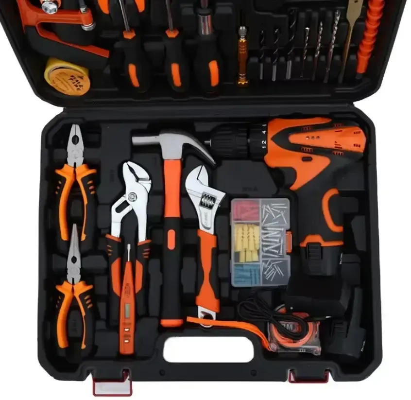 Профессиональный дрель-шуруповерт аккумуляторный с набором инструментов 102 предмета Коломия - фото 3