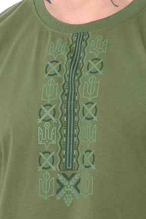 Футболка мужская хаки 100% хлопок, топ Киев