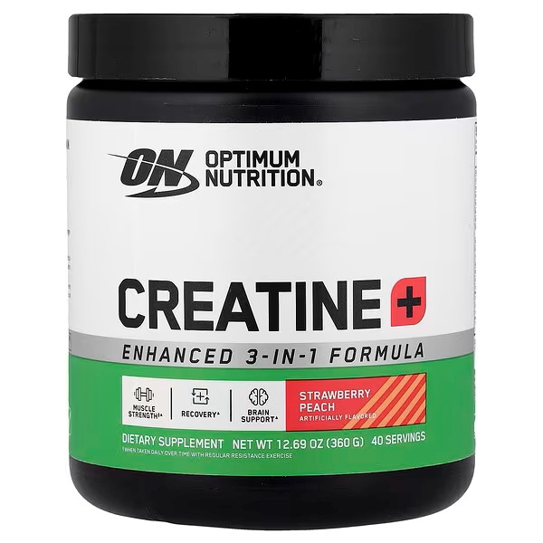 Креатин Optimum Nutrition Creatine+ 360 г, Strawberry Peach Луцк - изображение 1
