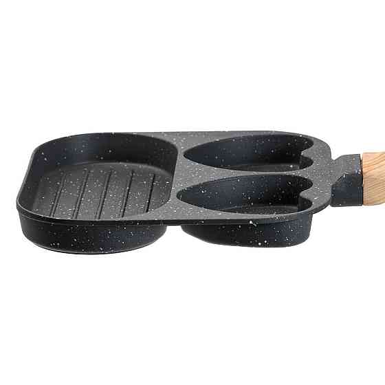 Квадратна сковорода на 3 секції з антипригарним покриттям Київ