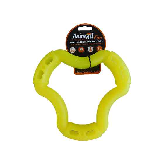 Игрушка AnimAll Fun кольцо 6 сторон для собак, желтое, 20 см Киев