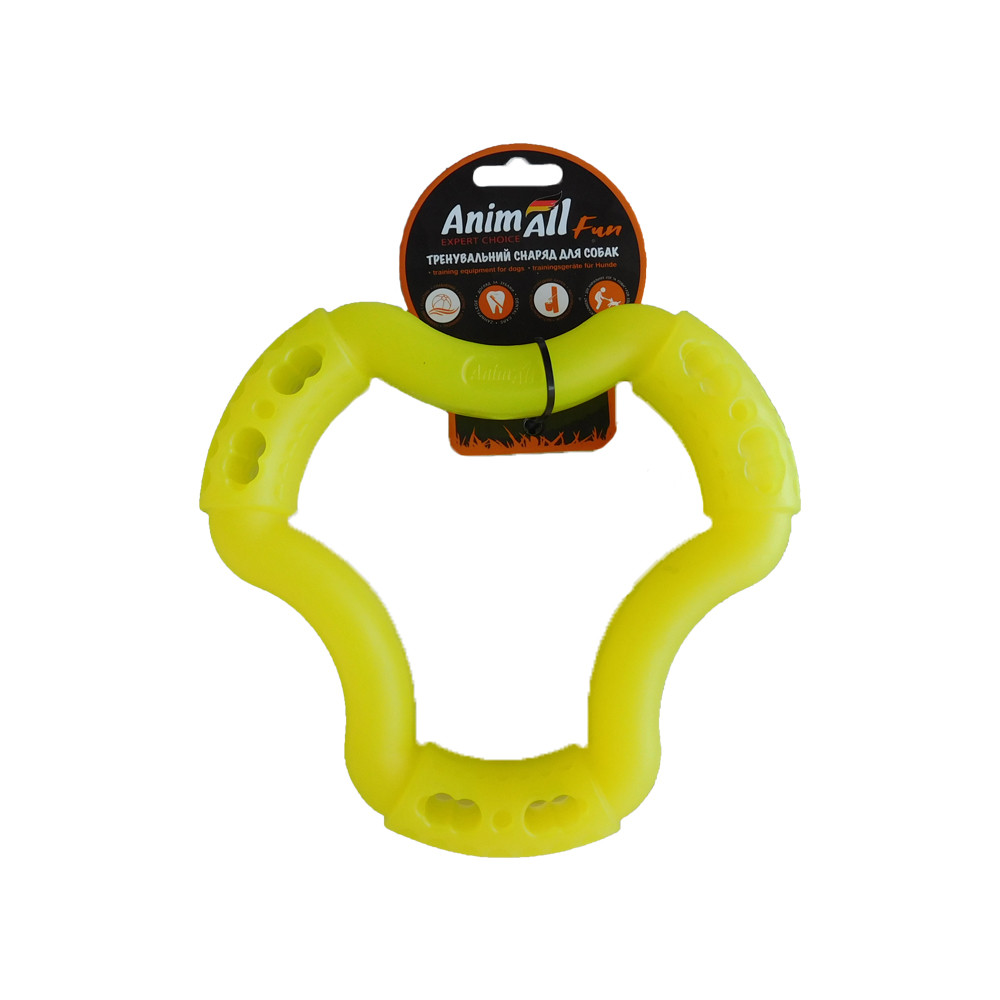 Игрушка AnimAll Fun кольцо 6 сторон для собак, желтое, 20 см Киев - изображение 1