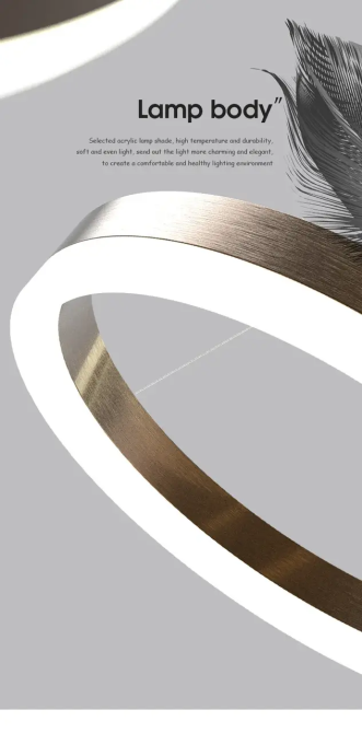 Светодиодная люстра Олимпия PJ812 Coffee 80+100см Винница - изображение 10