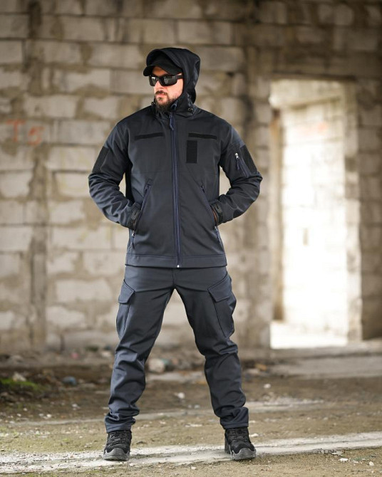 Демісезонний тактичний костюм софтшел DEMENTIOZ синій ДСНС ВТ6840 Одеса - фото 13