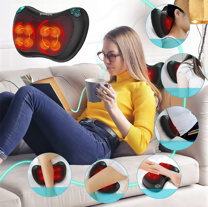 Масажна подушка для шиї, плечей і спини 30Вт MalTec (Польща) Київ - фото 9