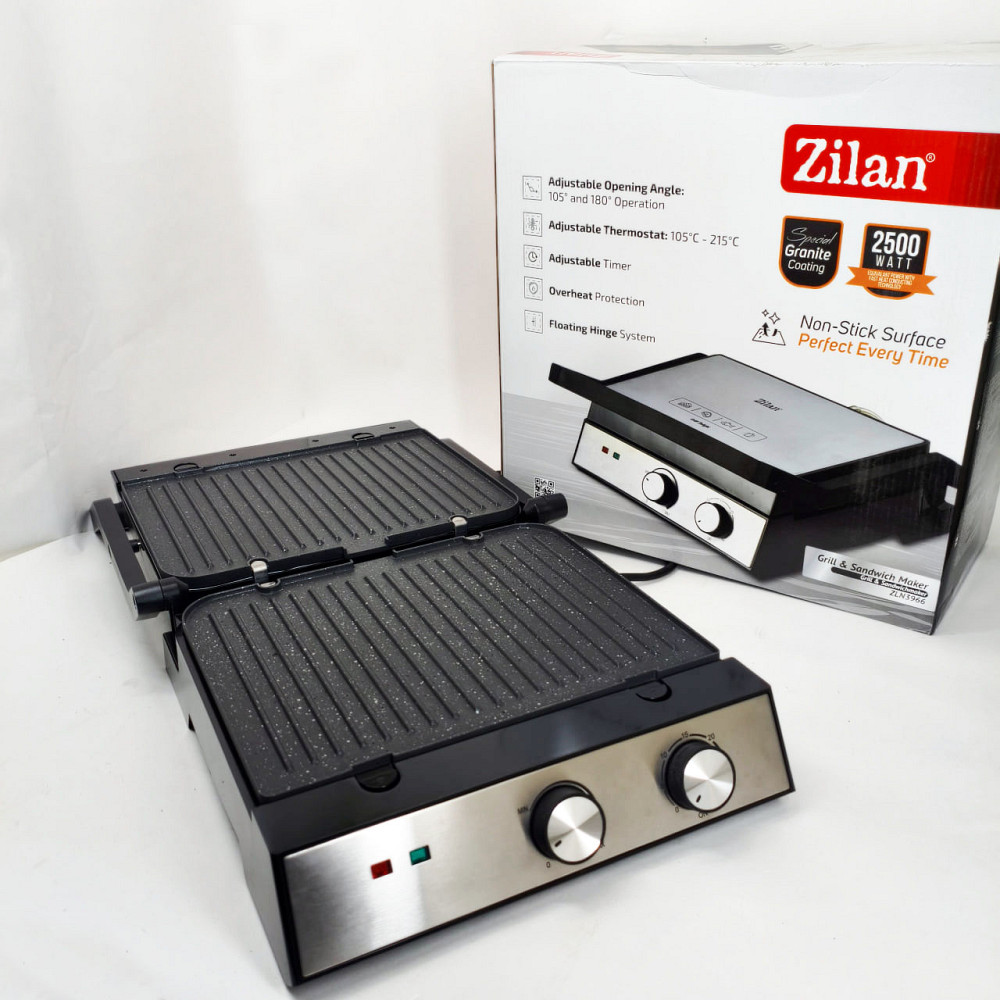 Электрический гриль с прижимом для сэндвичей, Гриль двухсторонний контактный, Грильница для стейков OY-72 Львов - изображение 6