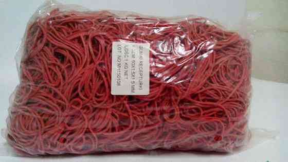 Банковские Резинки  №50 ( красная )*1,5мм  1 кг 