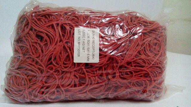 Банковские Резинки  №50 ( красная )*1,5мм  1 кг 
