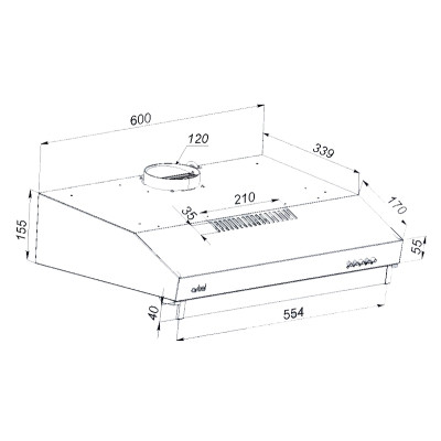 Вытяжка кухонная Artel ART 0960 PUNTO Black Винница - изображение 3