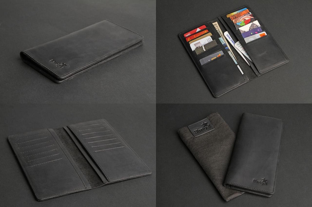 Гаманець з вінтажній шкіри Чорний (SHVIGEL) Київ - фото 1